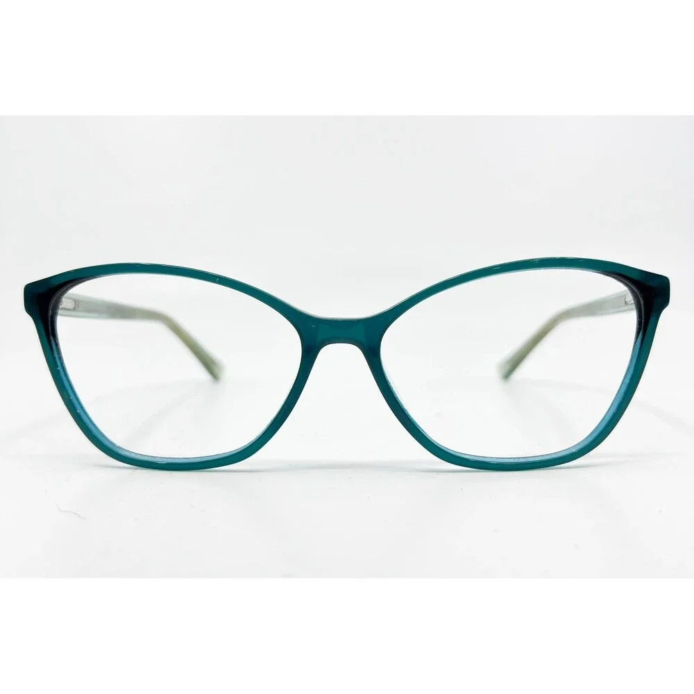 Nicole Miller Eyeglasses Womens Teal Green Cap Ferrat Cat Eye 56-15-135
